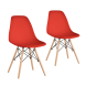 Кухонные стулья Ergozen Eames DSW Pro (2 шт комплект) красный