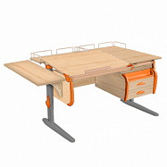 Парта Дэми СУТ-25-05 120 см раздельная с тумбой и тремя приставками